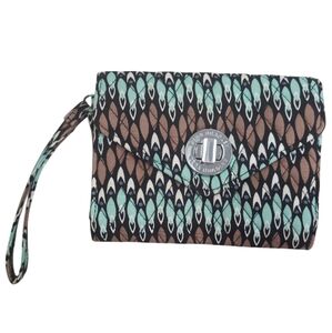 Vera Bradley Sierra Stream Wristlet Wallet, Turquoise Brown